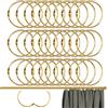 Lytonix 30 Pezzi Anelli per Tende da Aprire,50mm Anelli per Tenda da Doccia Rotonda | Clip in Metallo per Tende e Aste per Tende, Facili da Installare, Anelli Tende in Metallo per Tende e Aste per Tende