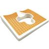 NSXAYIWE Cuscino Antidecubito con Gel Giallo, Memory Foam, 45 X 38 cm | Cuscini Antidecubito con Apertura a T, Design Triangolare Inclinato, Cuscino per Seduta Antidecubito per Letto e Ufficio