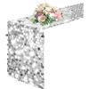 PPGGOPP Runner Natalizio da Tavolo, Runner da Tavolo con Paillettes, Paillettes Runner Tavola, 12 x 108 Pollici Runner Tavola Natalizio, Tovaglia Glitter Rettangolare Glitterato, Runner Natalizio (Argento)