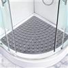 Mofonky Tappetino da doccia antiscivolo, antiscivolo, 70 x 70 cm, per doccia angolare, triangolare, antiscivolo, con ventose, grande sicurezza, antiscivolo, per anziani