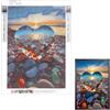 Jecdfs Kit di Pittura Diamante 5D per Adulti e Bambini, Cuore di Cristallo e Spiaggia al Tramonto, Kit Completo Fai Da Te per Decorazione Casa e Pareti, Tela Impermeabile HD, 30x40cm