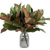 Joygoodta 5 foglie di magnolia artificiale, 22 pollici, foglie di magnolia al tocco reale, rami, steli di verde finto, per casa, ufficio, tavolo, vaso, decorazione per la fattoria