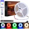 FOSUO Striscia LED RGBW IC COB Bianco Caldo 3000K 24V 10M | WS2811 Indirizzabile 7840 LED Cambio Colore Multicolore RGB+3000K Nastro LED Kit Luci per Camera da Letto, Sala Giochi, Feste