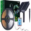MIWATT Striscia LED solare IP67, 5 m, colore bianco freddo, 280 LED, striscia a LED solare, luce bianca fredda, per alberi da giardino, casa, Natale, vacanze, terrazzo, decorazione per feste