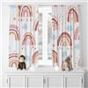 ggaimwf Tende arcobaleno piega a matita Colorate Nuvole arcobaleno Tende da camera da letto Bambini Trattamento per finestre Soggiorno Asilo nido Caffetteria Tenda interna 117x138 cm 2 pannelli