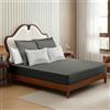 ClevaHome Set lenzuolo con angoli in raso 3 pezzi,160 x 200 cm,fino a 30 cm,poliestere satinato liscio,con 2 federe 80 x 80 cm,certificato OEKO-TEX Standard 100