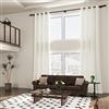 Aersas Tende in lino da 330 cm per soffitto alto soggiorno camera da letto 2 pannelli tende su misura con occhielli semi velate filtranti luce extra lunghe 332 cm per finestre a 2 piani, avorio crema 3,9 m