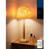 QHENS Lampada da Tavolo Senza Fili, 2-in-1Lampada da Scrivania Dimmerabile & Creazione Atmosfera, 16 Colori RGB Onde con Telecomando, 3600mAh Ricaricabile per SPA Casa, Bagno, Regalo Relax