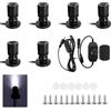 YUQIPEILEI Mini faretti dimmerabili alimentati tramite USB, confezione da 6 mini faretti regolabili da 1 W, luce bianca fredda, faretto a LED per bancone vetrine, con interruttore di controllo della