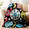 WADORN Coperta a tema film, accogliente e morbida coperta in pile di flanella pelosa per gli amanti del cinema, regalo per gli amanti del cinema, per ufficio, soggiorno, divano, letto, poltrone, 140 x