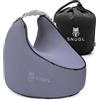 SNUGL cuscino per ginocchia in memory foam - cuscino ortopedico anti-sciatica per dormire di lato | supporto per gambe e schiena con fascia regolabile e federa traspirante rinfrescante (grigio)