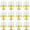 YKKJ 12 Pezzi Mini supporto per torta，Mini Alzata per Torta，per Matrimoni, Baby Shower, Bomboniere, Feste di Compleanno.（oro）