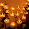 cshare Halloween Decorazioni Luci di Zucca, Cshare 3 M 20 LED Arancia Zucca Catena Luminosa a Batteria con Timer, Decorazioni di Halloween per Interni, Feste a Tema, Carnevale, Veranda, Autunno