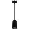 VR VETRINEINRETE Vetrineinrete® Lampada a sospensione di forma cilindrica lampadario pendente illuminazione casa attacco gu10 faretto cucina soggiorno(Nero)