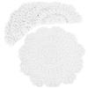 kilofly, Centrini / segnaposto di cotone all'uncinetto, confezione da 4 pezzi, disegno floreale, Cotone, bianco, 12 inch white