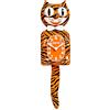 KIT CAT Klock Orologio da parete con tigre del Bengala, collezione Exotic Pet, gatto Klock vintage con occhi e coda mobili, funzionamento a batteria, prodotto negli Stati Uniti, perfetto per decorare