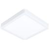 Eglo LED lampada da soffitto Fueva 5, L x P 21 cm, lampada da montare | a parete 1 fiamma in acciaio con superficie luminosa in plastica, plafoniera bianca, lampada LED luce neutra