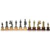 Italfama Camelot Set Pezzi Scacchi Metallo E Legno, Oro Argento, Re 9cm