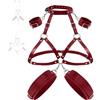 HAZURE Fascia per yoga regolabile in pelle rossa