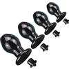 BDSMYEE Plug anale cavo nero con tappo di chiusura Unisex (S+M+L+XL)