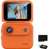 CAZSTYK Fotocamera per avventure con corpo in ABS con batteria, C | grandangolare da 143°, risoluzione 4K per viaggi e attività all ' aperto con stabilizzazione e scatti