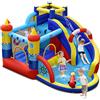 COSTWAY Castello gonfiabile 6 in 1 per il parco acquatico con scivolo, piscina e cannone dell'acqua, per esterni, per bambini, giardino (360 x 290 x 200 cm)