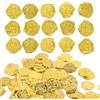 Lufdegim 100 monete d'oro, in plastica, per feste dei pirati, per feste dei pirati, per il compleanno dei bambini