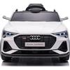 Mondial Toys Macchina Elettrica per Bambini Audi e-tron Sportback 12V con Licenza Ufficiale Telecomando Parentale 2 Motori Porte Apribili Soft Start Luci Led Ammortizzatori Bianco