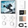 GATBGEFU RG35XX Pro - Console da gioco portatile con schermo IPS da 3,5, costruita in scheda da 64 g&4435 giochi, sistema Linux di supporto WiFi Bluetooth (Bianco,128G)