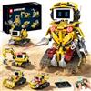JONRRYIN Robot Telecomandato Bambini, 5-in-1 Technic Robot Programmabile