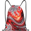 Zelinge Sacca da palestra con coulisse, Fuoco Rosso Scuro Grigio, M (16.5 x | Borsa Yoga Danza
