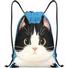 Zelinge Zaino con coulisse, sacca da palestra, Cartoon Cats Driver, S (14 x | Borsa a tracolla per yoga, danza, viaggio