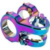 AHSUTPMB Attacco Manubrio per Forcella da 28,6 mm, Manubrio da 31,8 mm, Attacco Manubrio MTB da 35 mm, forgiato ad Alta Resistenza, bloccaggio Laterale Durevole a 0 Gradi(CNC Rainbow)