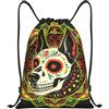 Zelinge Zaino con coulisse Borse Sport Palestra Sackpack, Cranio Con | Borsa con coulisse per sport, campeggio, viaggi, danza