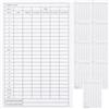 Beavorty 10 Pezzi Schede di Punteggio Golf in Carta Patinata Bianca, | Griglia di Partizione, Scrittura Fluida, Formato Portatile, Accessorio per Golf e Sport, Confezione Singola
