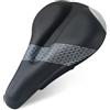 HaloModora Cuscino per sella bici Bianchi Via Nirone 7 Alu Carbon - sella imbottita in gel con schiuma ammortizzante - impermeabile MTB ciclismo su strada accessorio 28 x 18 cm