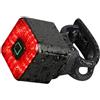 BESTOMZ Luce Posteriore Bici Intelligente Ipx4 Ricaricabile 400mah | Lega di Alluminio, Cavo USB Incluso, 16 Perle, 6 Modalità, Nero