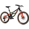 Tecnobike Shop Magik bike Twenty Six Full 26 MTB Ragazzo, 21 Velocità Shimano Tourney, Full Suspension, Freni a Disco, Cerchi in Alluminio, Mountain Bike Verde Arancio