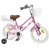 HGKMBRY Bicicletta da 12 pollici, telaio in acciaio viola