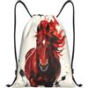 Zelinge Zaino con coulisse, sacca sportiva da palestra, Fuoco di cavallo, M | Borsa a tracolla per sport, nuoto, yoga