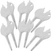 BESTonZON 6 Pezzi Forchetta da Golf Portatile, Marcatore Pallina in Ferro, Argento, Riparazione Divot per Fairway, Accessorio per Sport All'aperto