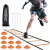 yissvic Sport Training capo durevole Calcio scaletta 6 m 12 rungs include delimitatori, di terra e tasche Arancione
