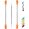 OCEANBROAD Canottaggio Regolabile per Kayak da Pesca, Albero in Lega di Alluminio con Cinturino a Remi da 240 cm-98 pollici/250 cm-102 pollici/260 cm