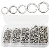 Generic 200 anelli divisi da 4,0 mm a 6,0 mm, misure miste