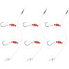 CAZSTYK Confezione da 3 impianti Pesca in Acqua | Nylon anticorrosione resistenza con ami dimensioni multiple per panfish e orate, uso in acqua salata