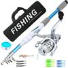Tufgo Kit canna da pesca in fibra di vetro 1.8M acqua dolce salata