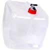 Luxshiny Tanica per Acqua Rubinetto, Contenitore per Acqua Grande capacità 15l, PE e Pp, Pieghevole e Comprimibile, Leggera, per Campeggio e Outdoor