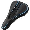 DUANSIYU Sella Bici Coprisella for bici in gel morbido, cuscino in silicone, coprisella for da strada MTB, comfort, traspirante, antiscivolo, for ciclismo(Black Blue)