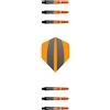 THOR-SPORTS Aste per freccette + alette Thor opzionali, Harrows Supergrip, Supergrip Fusion, Supergrip Fusion-X (Fusion Short 2 Set, arancione)