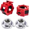 Butyeak 4PC Morsetti per Bilanciere, Collari Bilancieri 28mm, Ferma Pesi Bilanciere, Barbell Clamps, Chiusure per Manubri, Collare da Bilancieri per La Sollevamento Pesi Formazione Trasversale Fitness